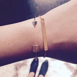 Simple Gold Bar Bracelet